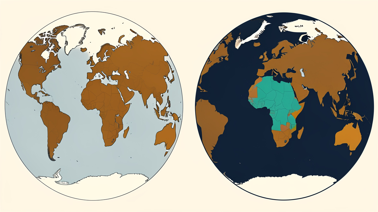 Quels arguments choisir pour comparer la projection Equal Earth à Mercator en IEP ?